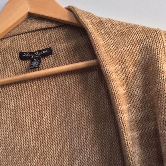 Tan Knit Cardigan - Picture 7 of 9